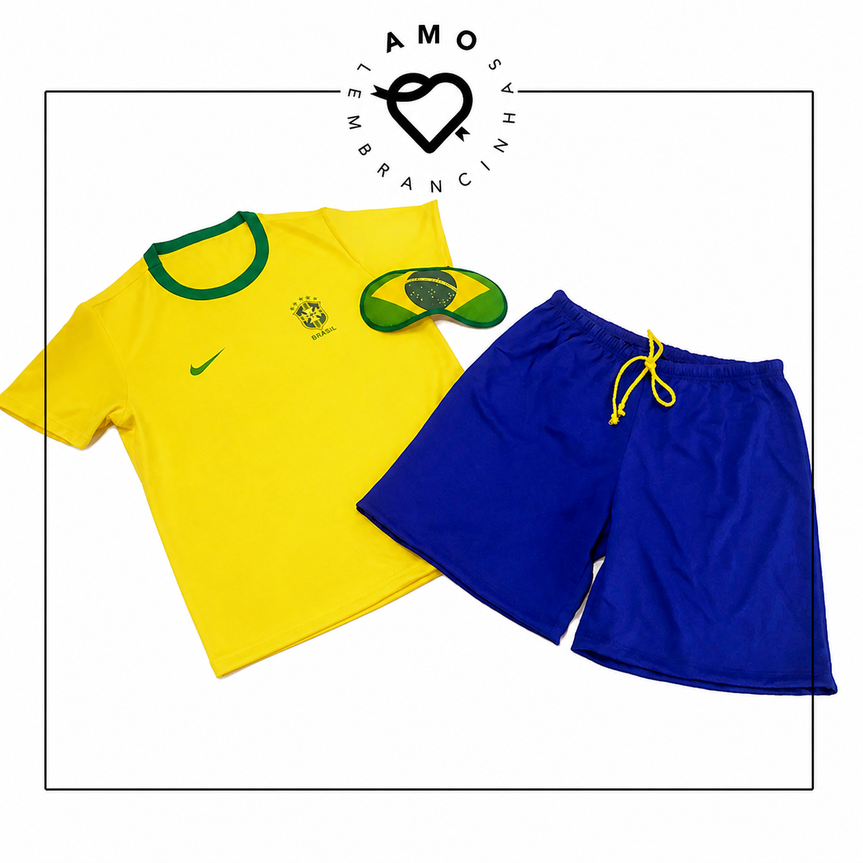 pijama verão copa do mundo brasil amo lembrancinahs