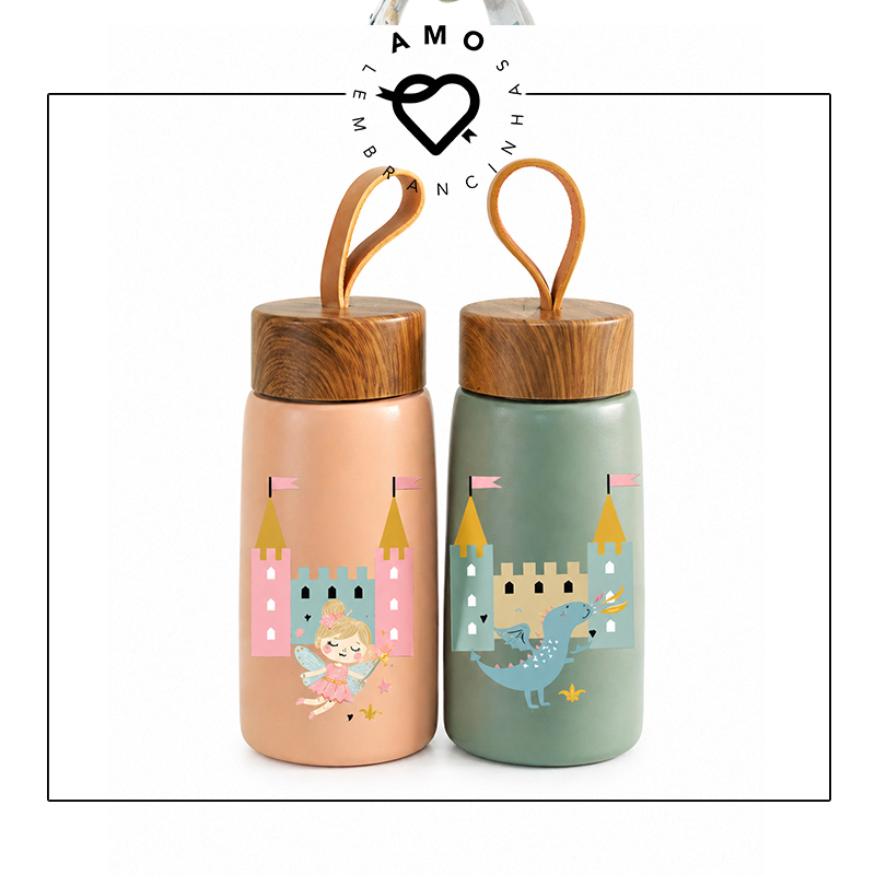 1 amo-lembrancinhas-personalizadas-infantis-brinde-corporativo- garrafa-inox-bambu-princesa-dragão